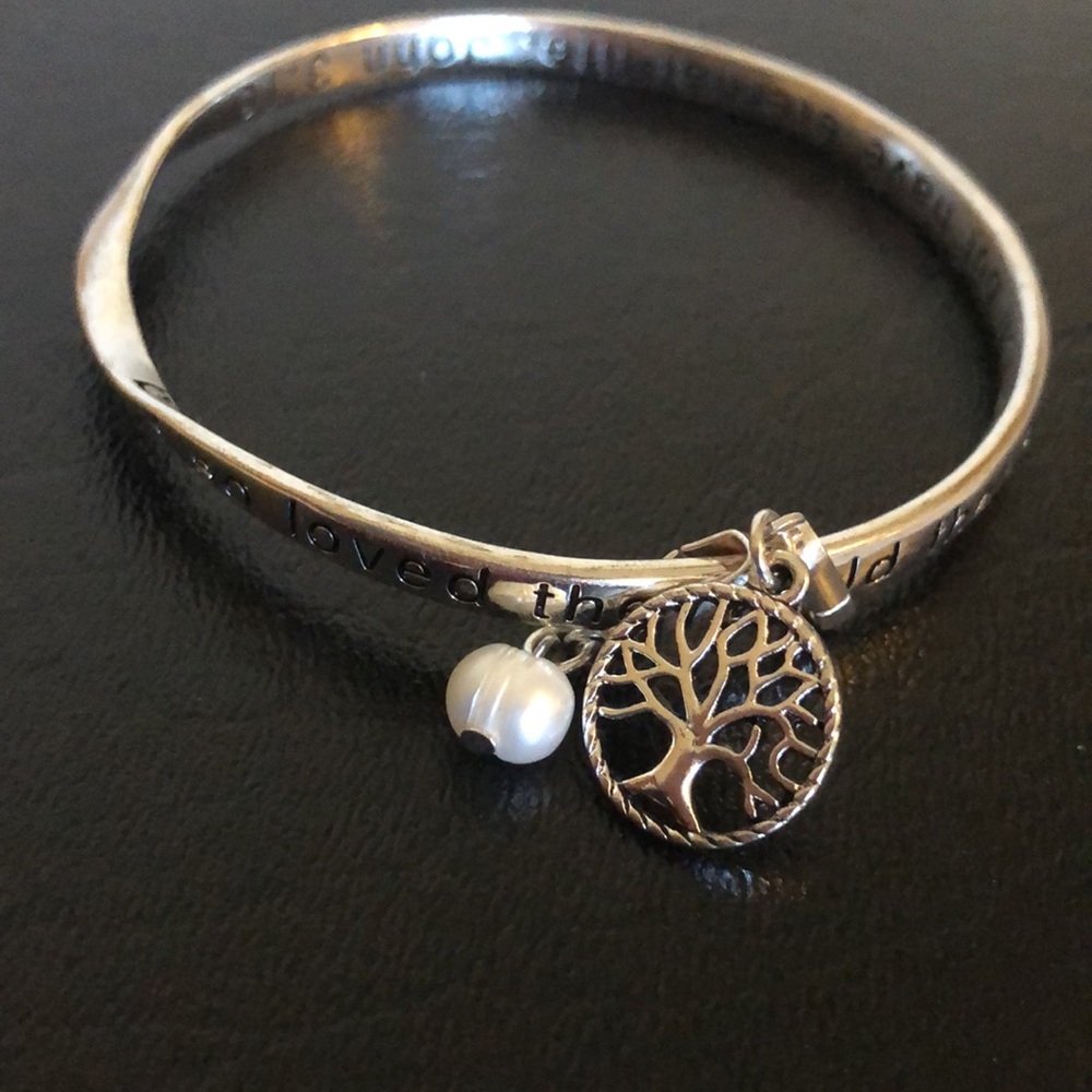 2 John 3:16 silver bracelets with two Charms.
